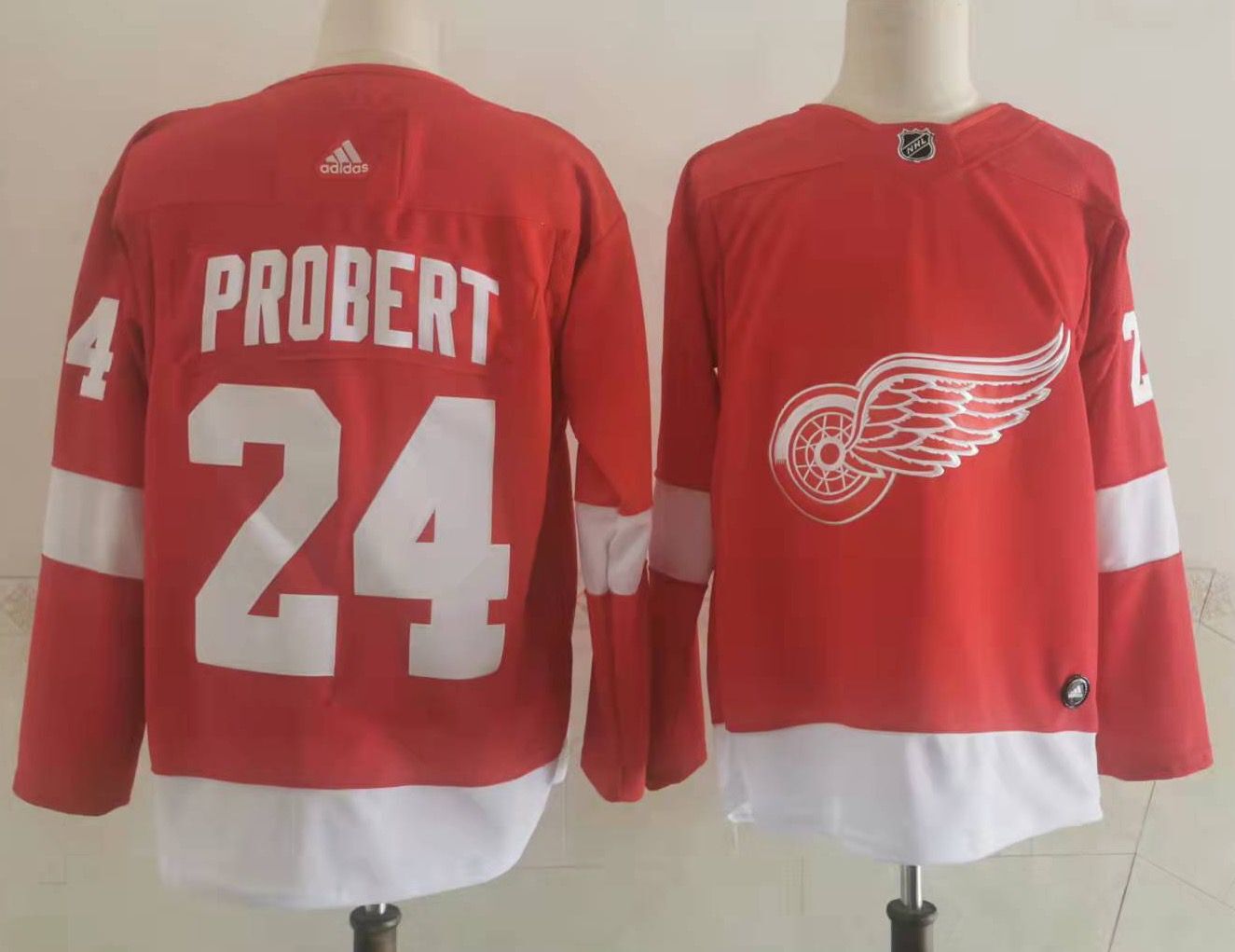 Men's Detroit Red Wings Bob Probert#24 Red Breakaway Jersey Men's Detroit Red Wings Bob Probert#24 Red Breakaway Jersey